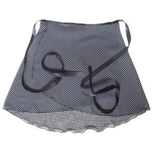 Black White Polka Dot Ballet Dance Yoga Skirt M/L High Low Fishtail Made in USA